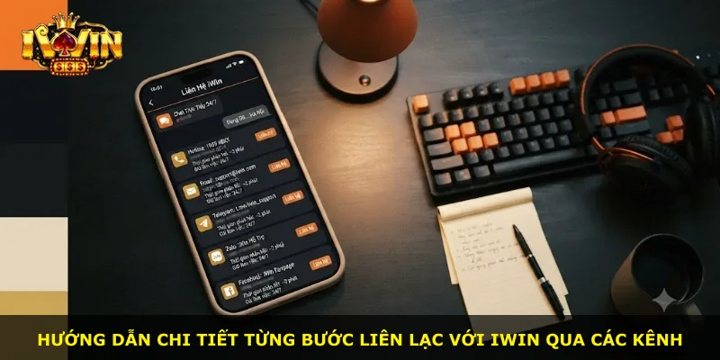 Hướng dẫn chi tiết từng bước liên lạc với iWin qua các kênh