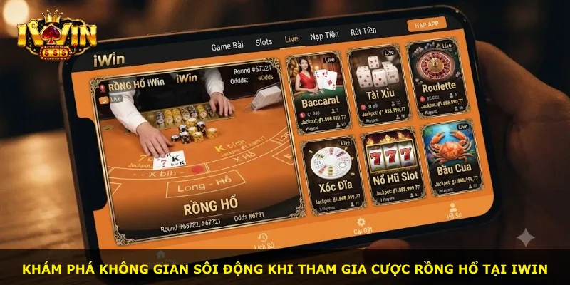 Khám phá không gian sôi động khi tham gia cược Rồng Hổ tại iWin