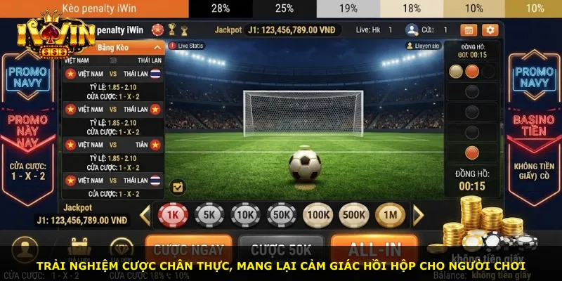 Trải nghiệm cược chân thực, mang lại cảm giác hồi hộp cho người chơi
