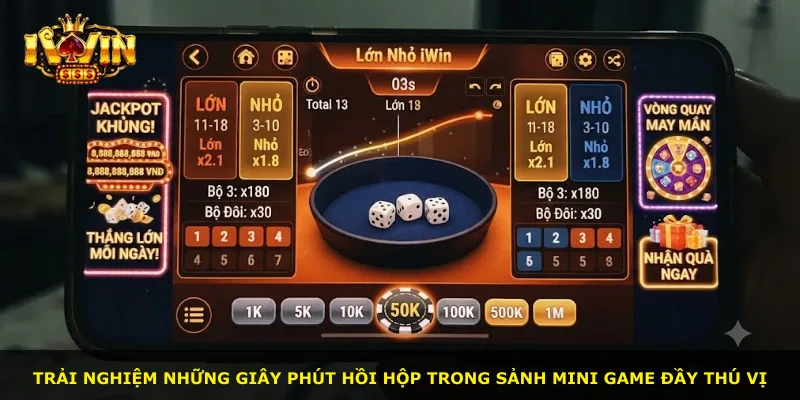 Trải nghiệm những giây phút hồi hộp trong sảnh mini game đầy thú vị